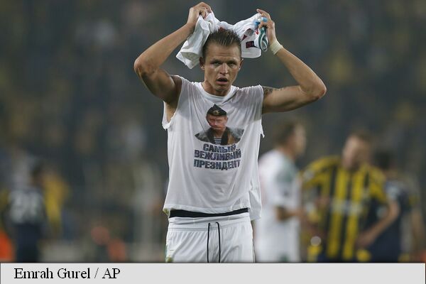 Fotbalistul rus care avea chipul lui Putin pe tricou riscă o suspendare record