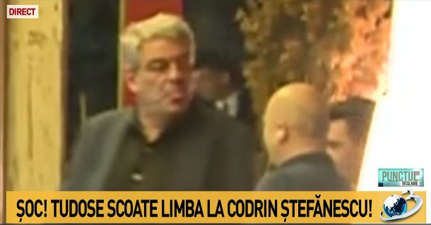 Gest șocant făcut de premierul Tudose. A scos limba la Codrin Ștefănescu!