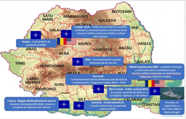 Harta locațiilor: Rusia a mobilizat 150.000 de militari. în România, NATO a dislocat doar 3.300 de militari
