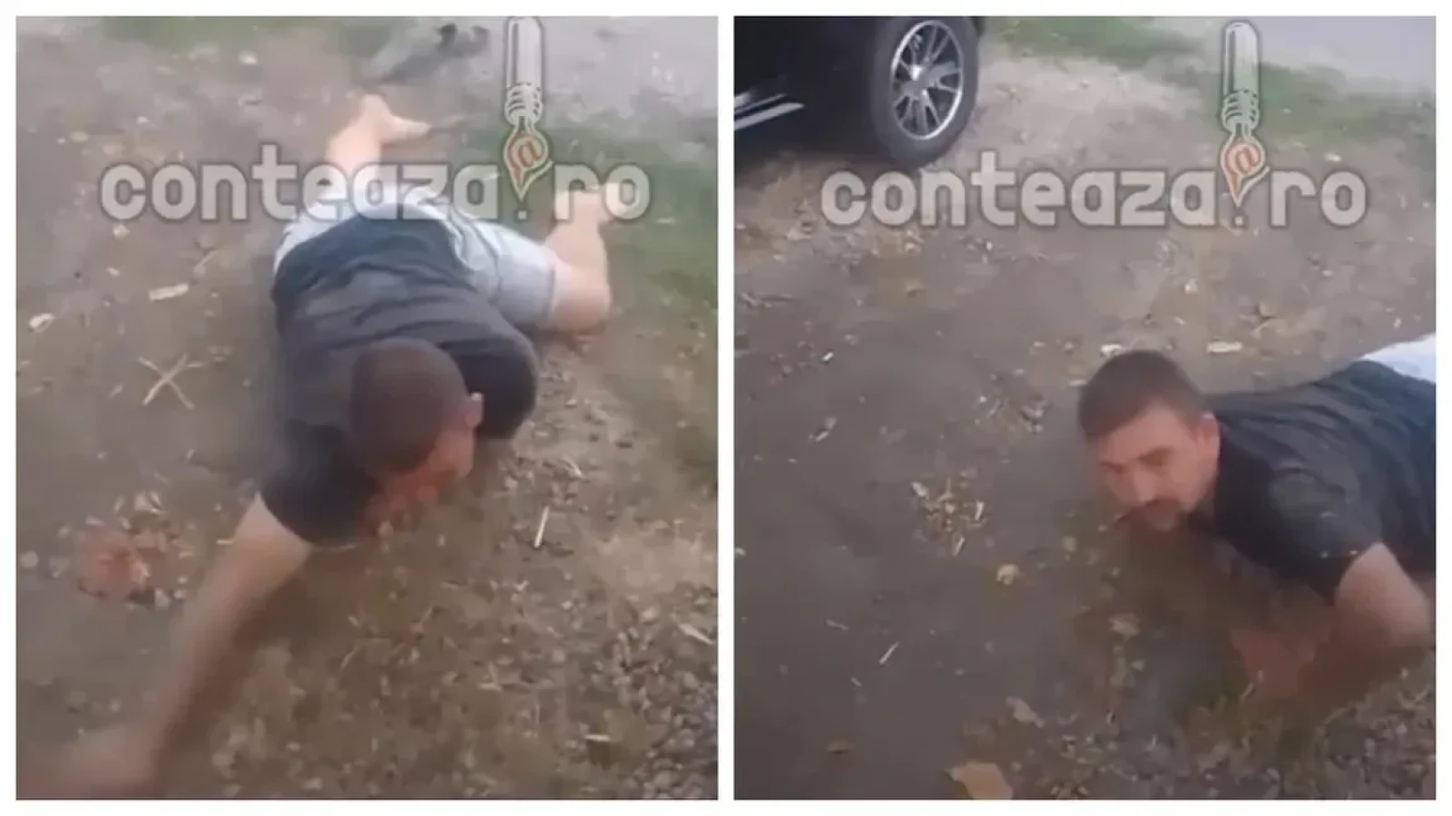 Imagini virale cu cel mai tânăr viceprimar din România: Se târăște prin șanț și abia poate vorbi. În februarie a fost reținut după o urmărire cu poliția. Era beat și s-a răsturnat cu mașina în șanț
