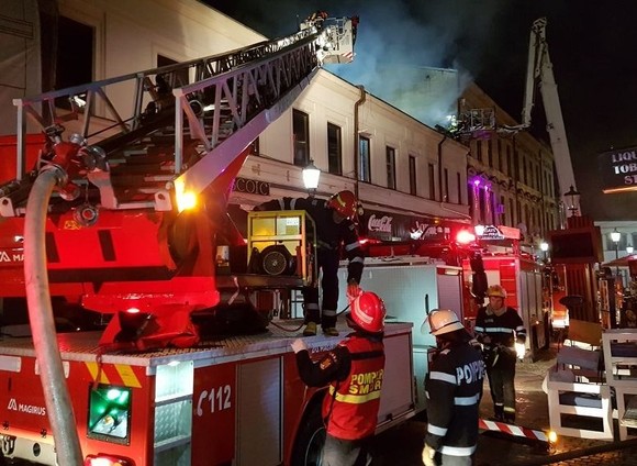 Incendiu în Centrul Vechi al Capitalei