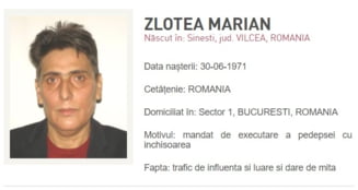 Marian Zlotea e dat in urmarire dupa ce a disparut inainte de pronuntarea sentintei prin care a fost condamnat definitiv la inchisoare