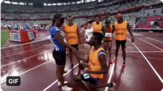 O atletă nevăzătoare, cerută în căsătorie de ghidul ei imediat după terminarea cursei de 200 metri