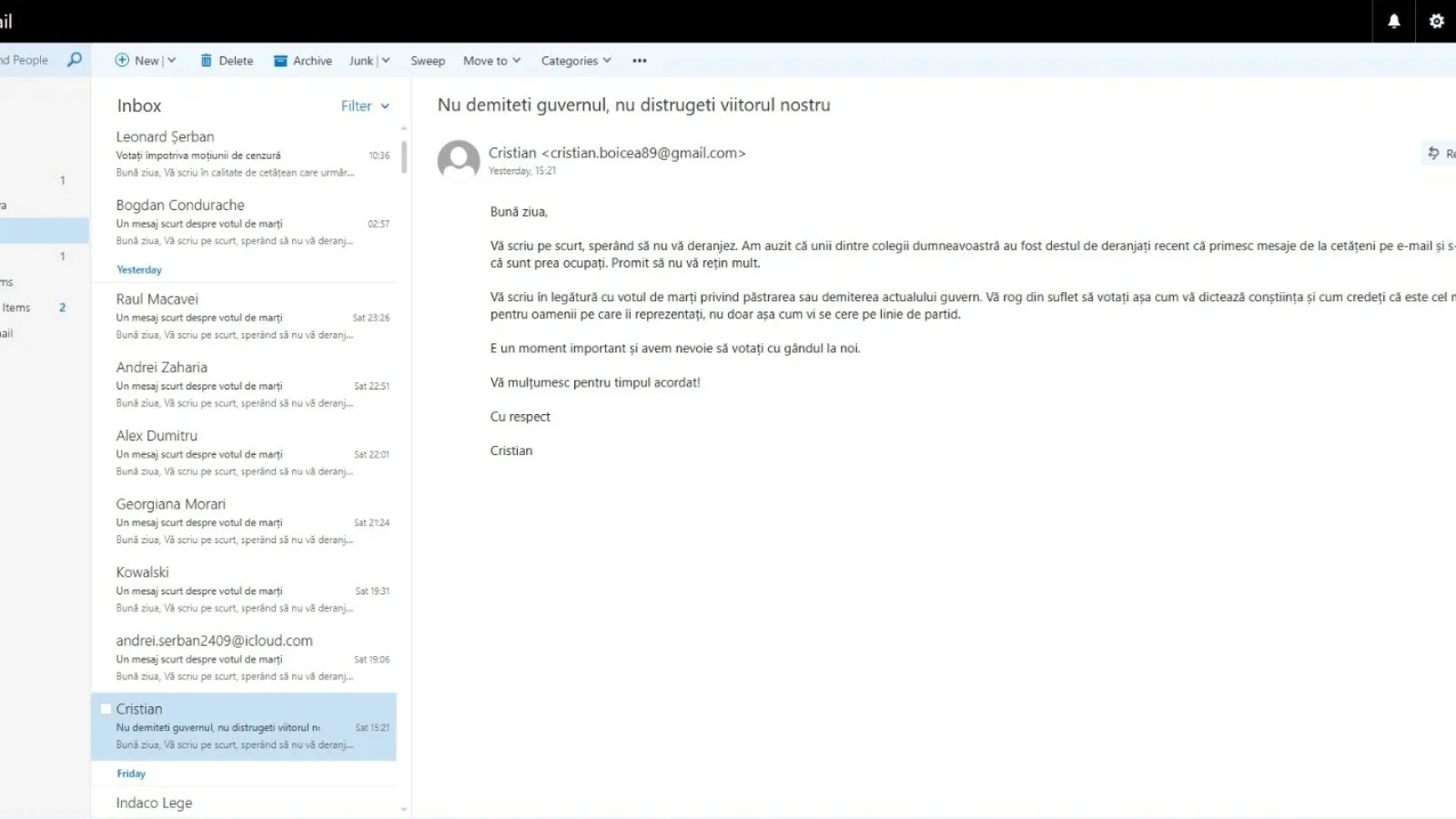 Operațiunea neo-marxistă "Salvarea lui Bolojan": Parlamentarii sunt bombardați cu zeci de mailuri ca să nu voteze moțiunea!