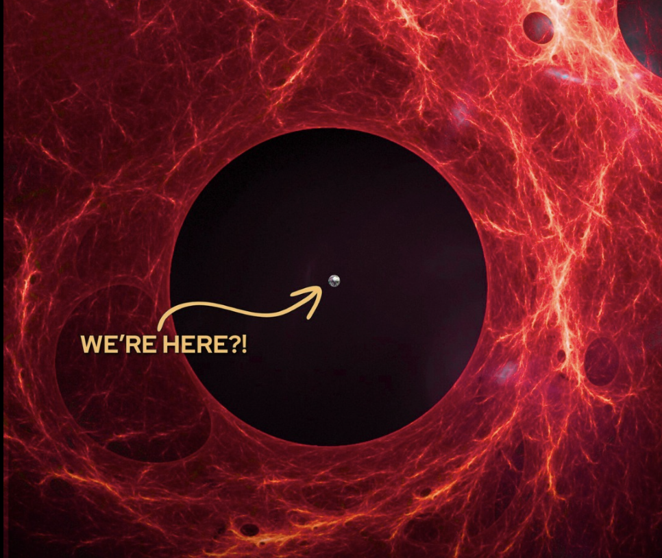 Pământul ar putea fi în centrul unui vid cosmic de 2 miliarde de ani-lumină