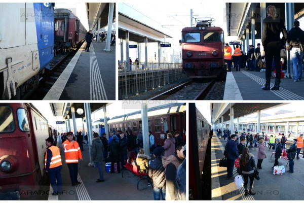 Panica şi groaza: Un tren lovit în plin în Gara Arad!