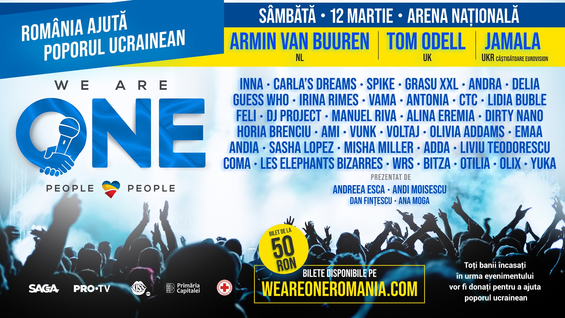 Peste 750.000 de euro s-au strâns la concertul caritabil We Are One, anunță primarul Capitalei