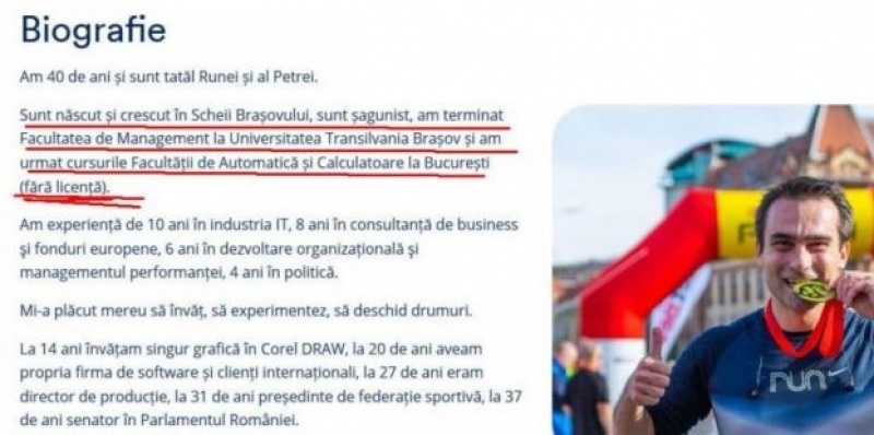 Primarul USR-ist al Braşovului a minţit că a absolvit o facultate