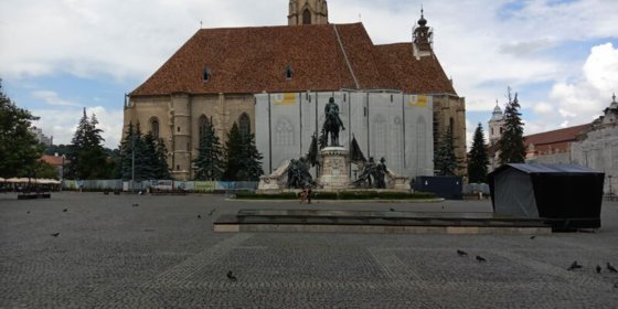 Protest anti-COVID în centrul Clujului. La eveniment nu a participat nimeni