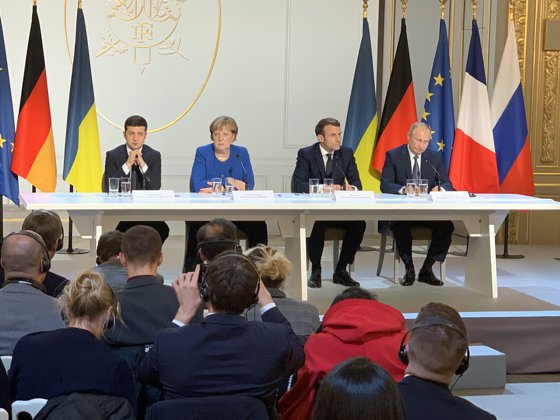 Putin, Merkel, Macron şi Zelenski au ajuns la un acord: Armistiţiu total în estul Ucrainei şi posibil statut special pentru regiunile separatiste