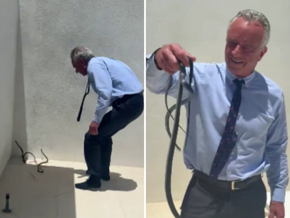 Robert F. Kennedy Jr. a prins doi șerpi cu mâinile goale dar americanii 