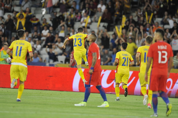 România a învins, scor 3-2, reprezentativa statului Chile într-un meci amical jucat la Cluj-Napoca