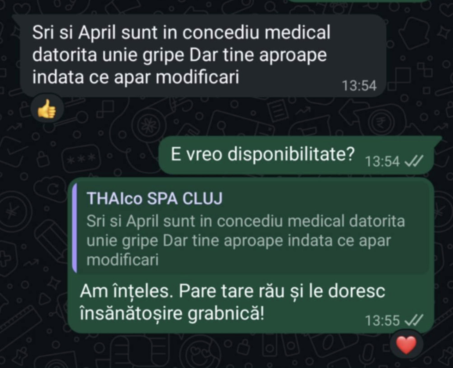 Scandalul leprei: SPA-ul ThaiCo le-a spus clienților care doreau să fie masați de April și Sri că au gripă până în 7 decembrie