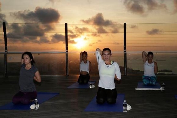 Simona Halep a plecat la Singapore pentru a face Yoga (VIDEO de SENZATIE!)
