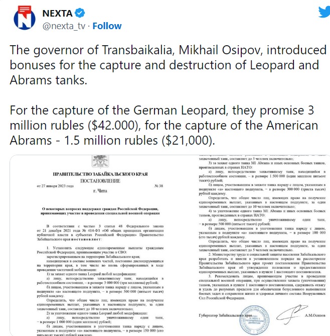 Tancurile Leopard și Abrams devin trofee pentru luptătorii pro-ruși: recompense de zeci de mii de dolari pentru distrugerea sau capturarea lor