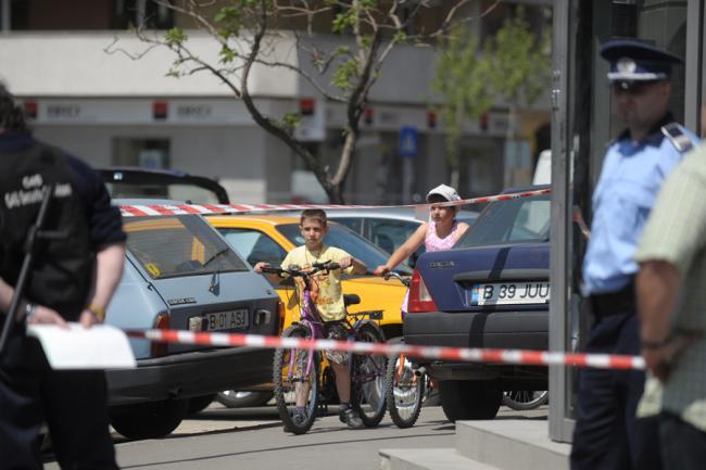 Tentativă eşuată de jaf la o bancă din Capitală