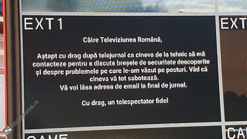 Un hacker a atacat TVR chiar în timpul jurnalului de știri - Panică în regia de emisie. STS a intrat pe fir!