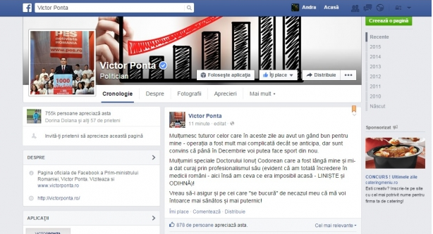 Victor Ponta explică de ce s-a operat în străinătate