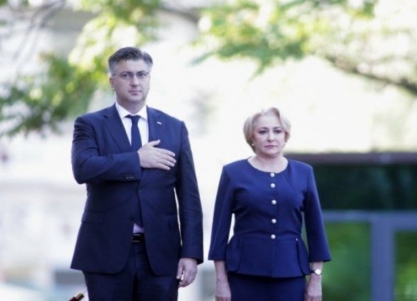 Viorica Dancila, gafa la primirea premierului Republicii Croatia