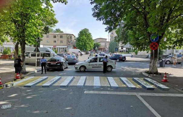 ZEBRĂ 3D, trecere de pietoni tridimensională la Megidia