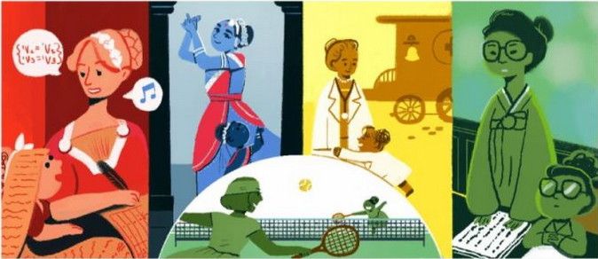 Ziua Femeii sărbătorită de Google cu un Doodle special